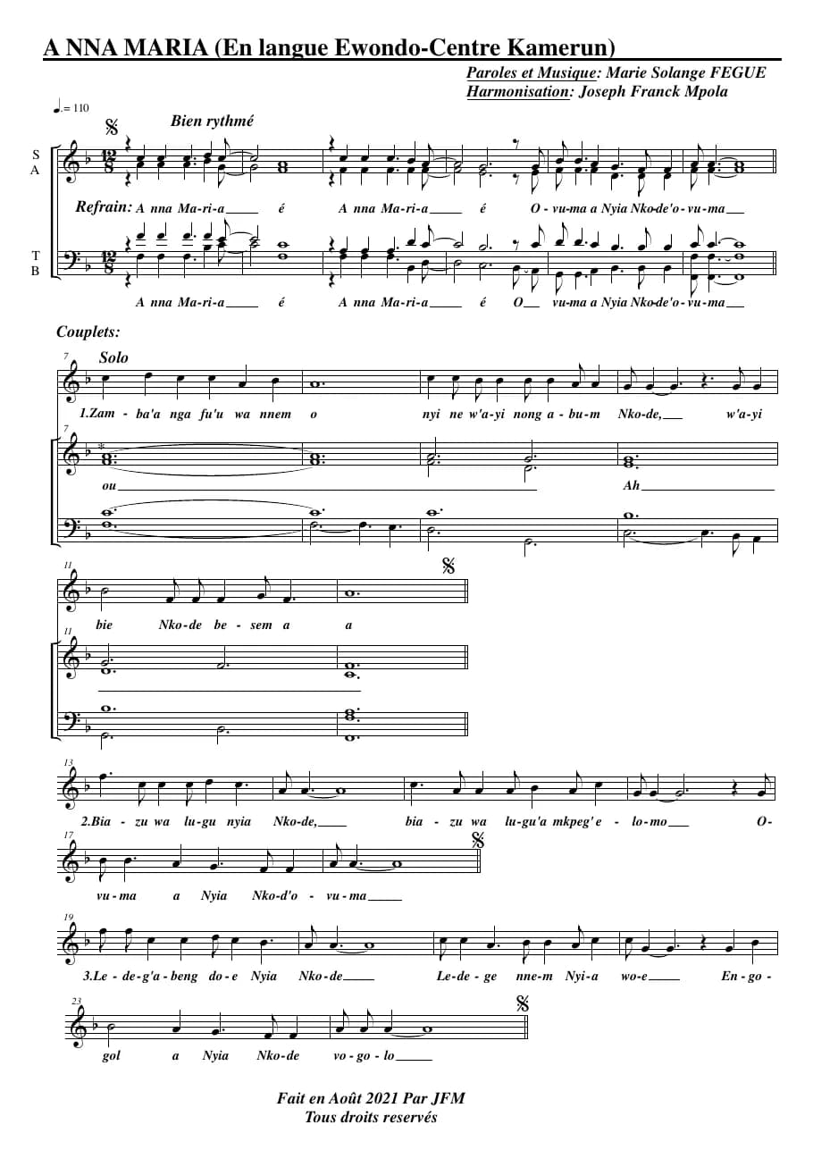 A Nna Maria — first page