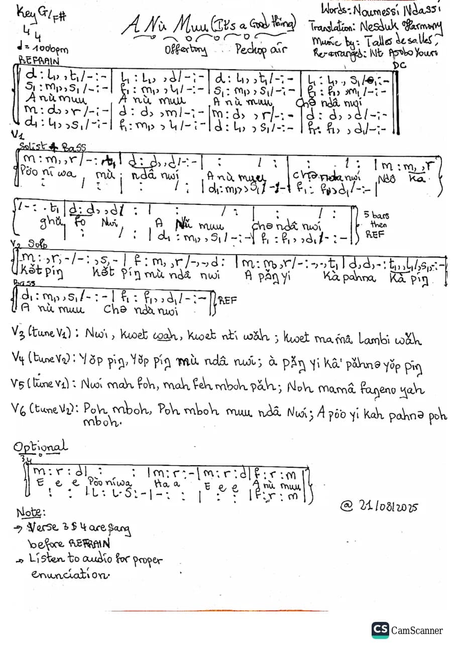 A Nu Muu Peckop Air — first page