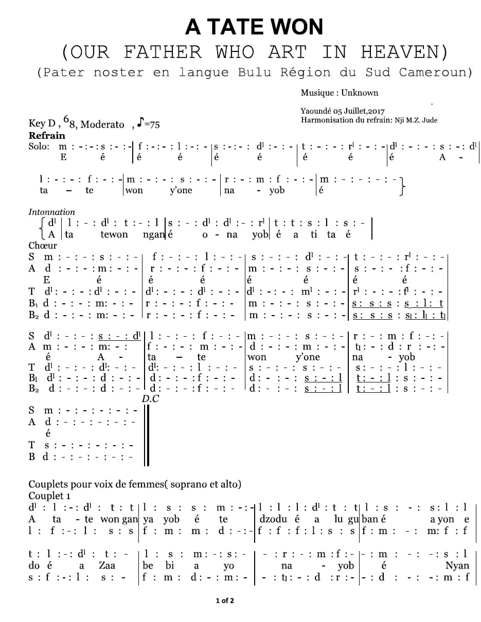 A Tate Won — first page