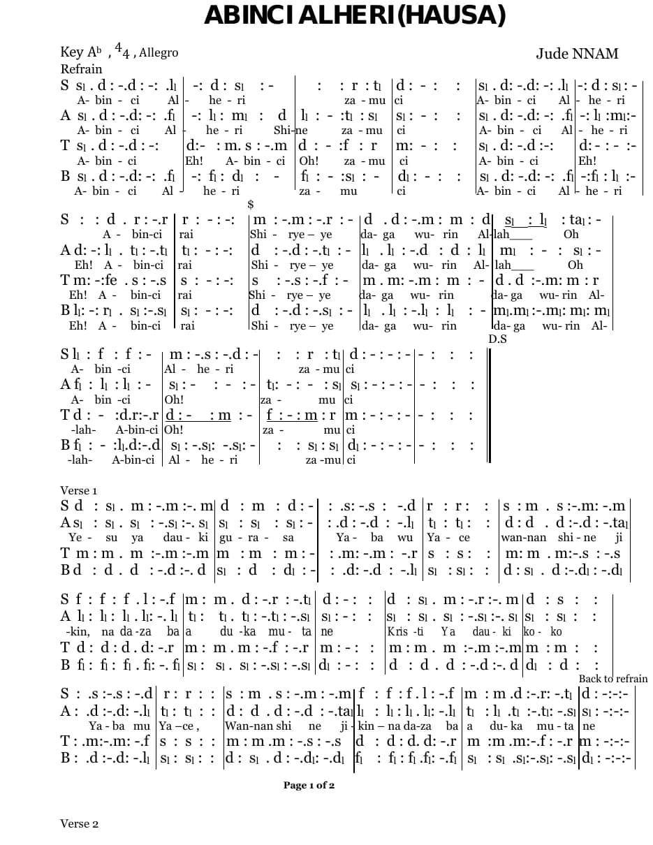 Abinci Alheri — first page