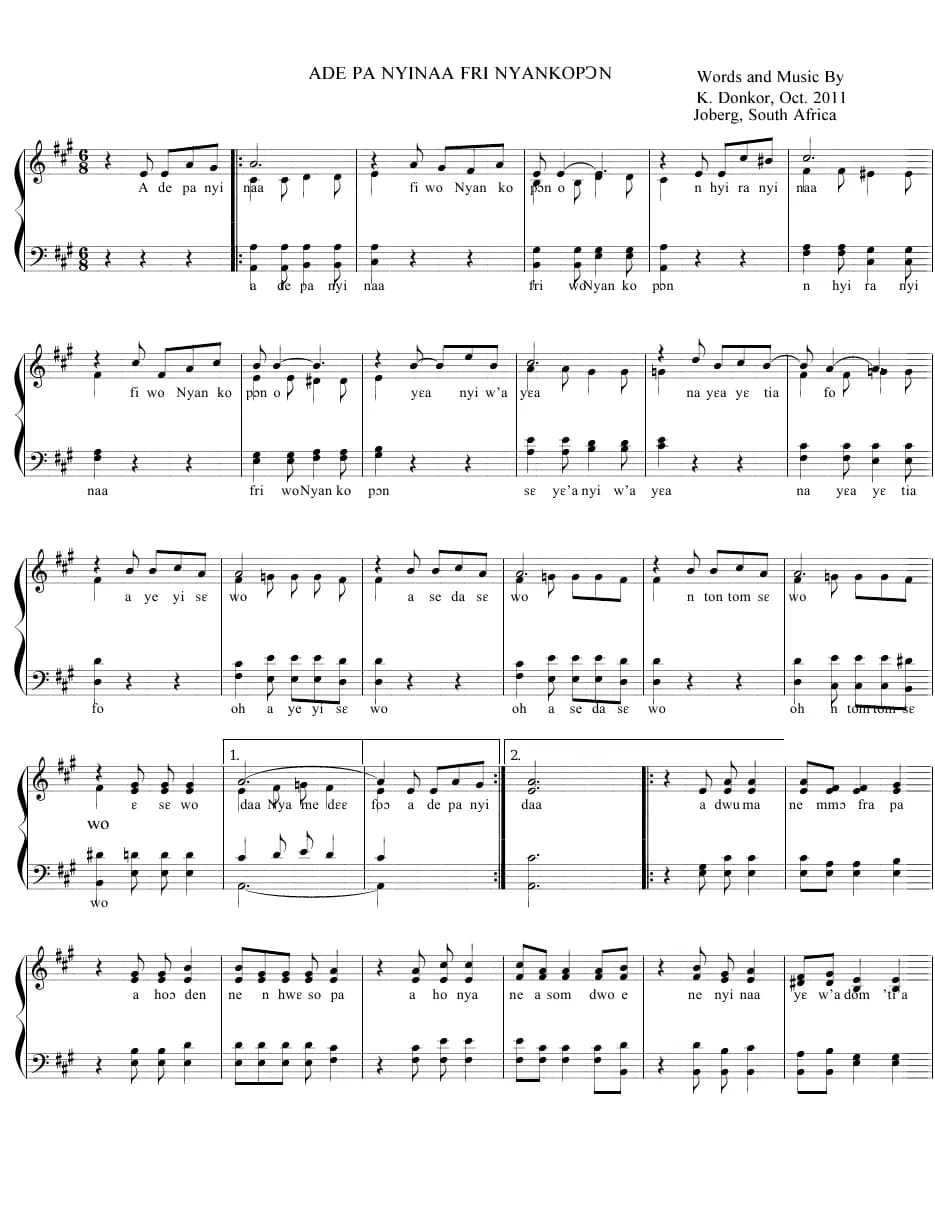 Adepa Nyinaa — first page
