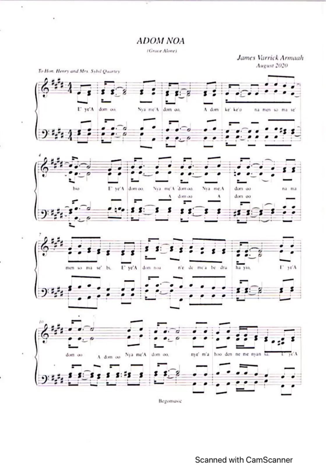 Adom Noa — first page