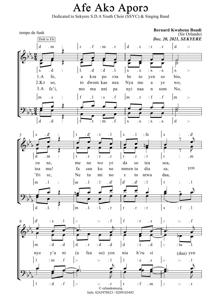 Afe Ako Aporo — first page
