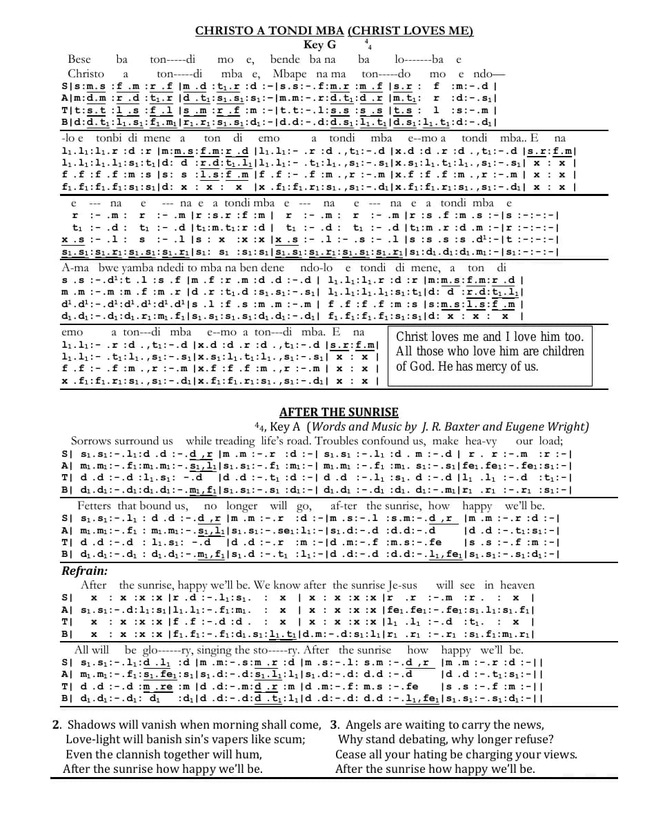 After the Sunrise — first page