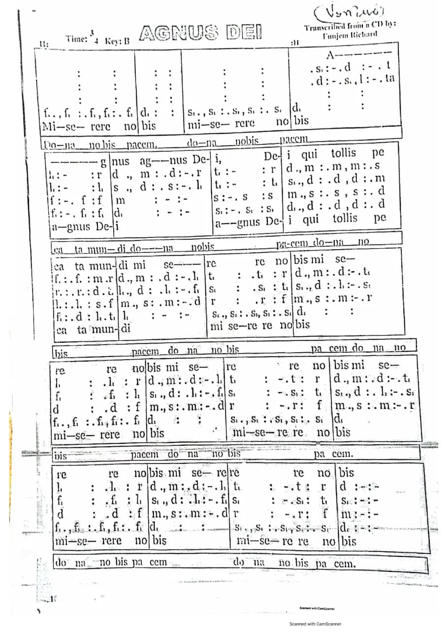 Agnus Dei - Miserere Nobis — first page