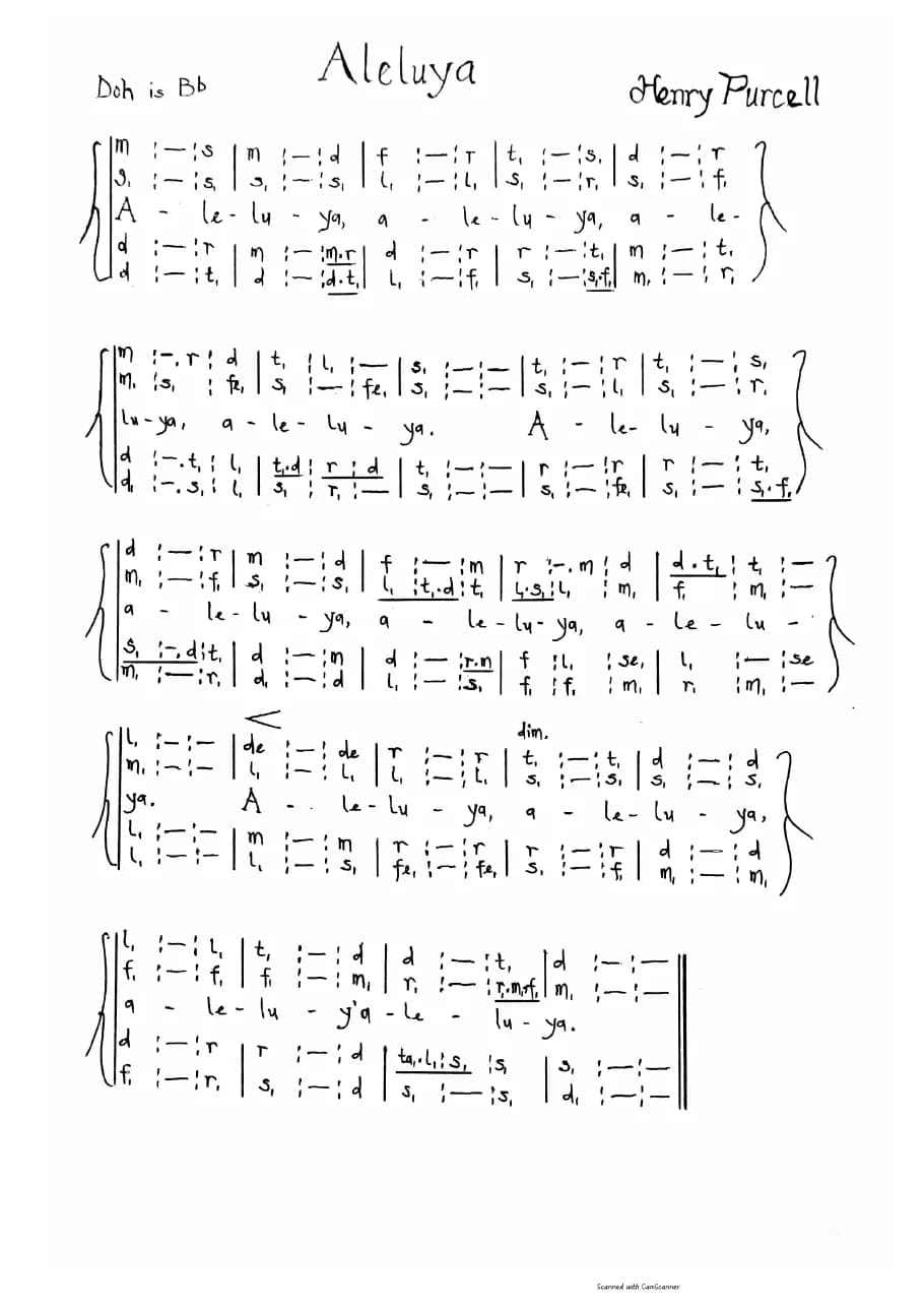 Aleluya - Purcell — first page