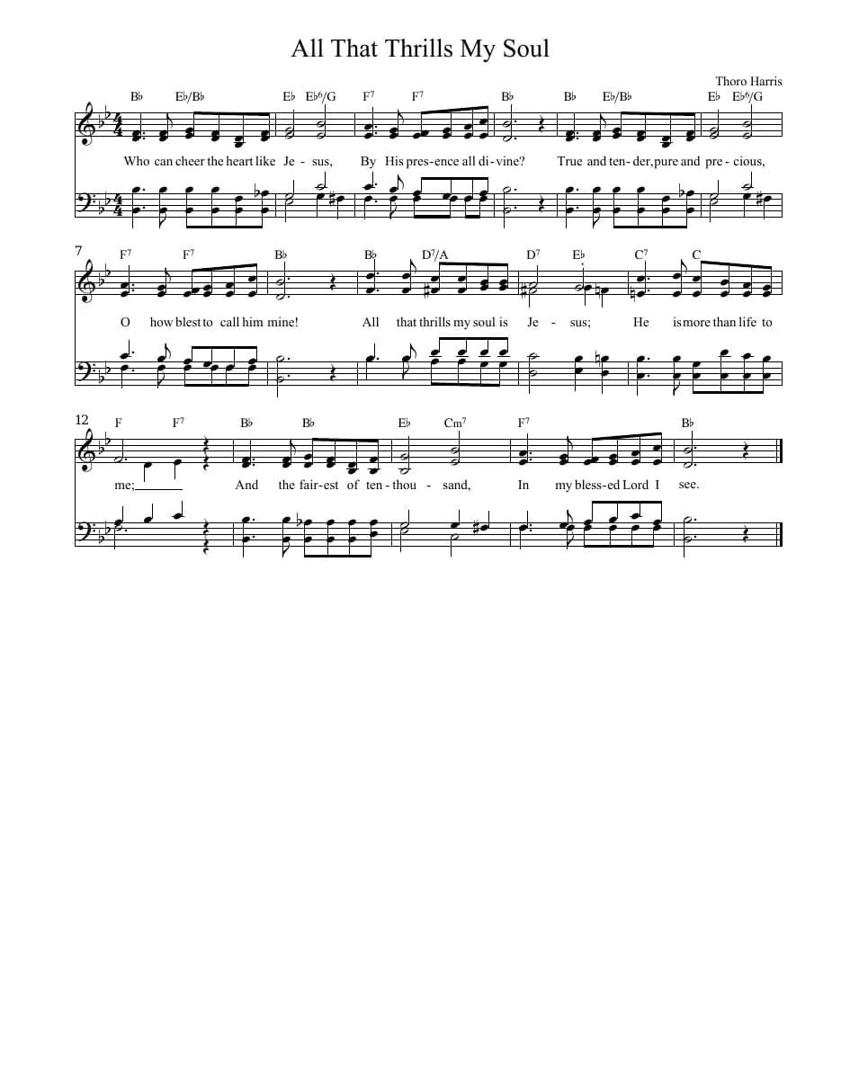 All That Thrills My Soul — first page