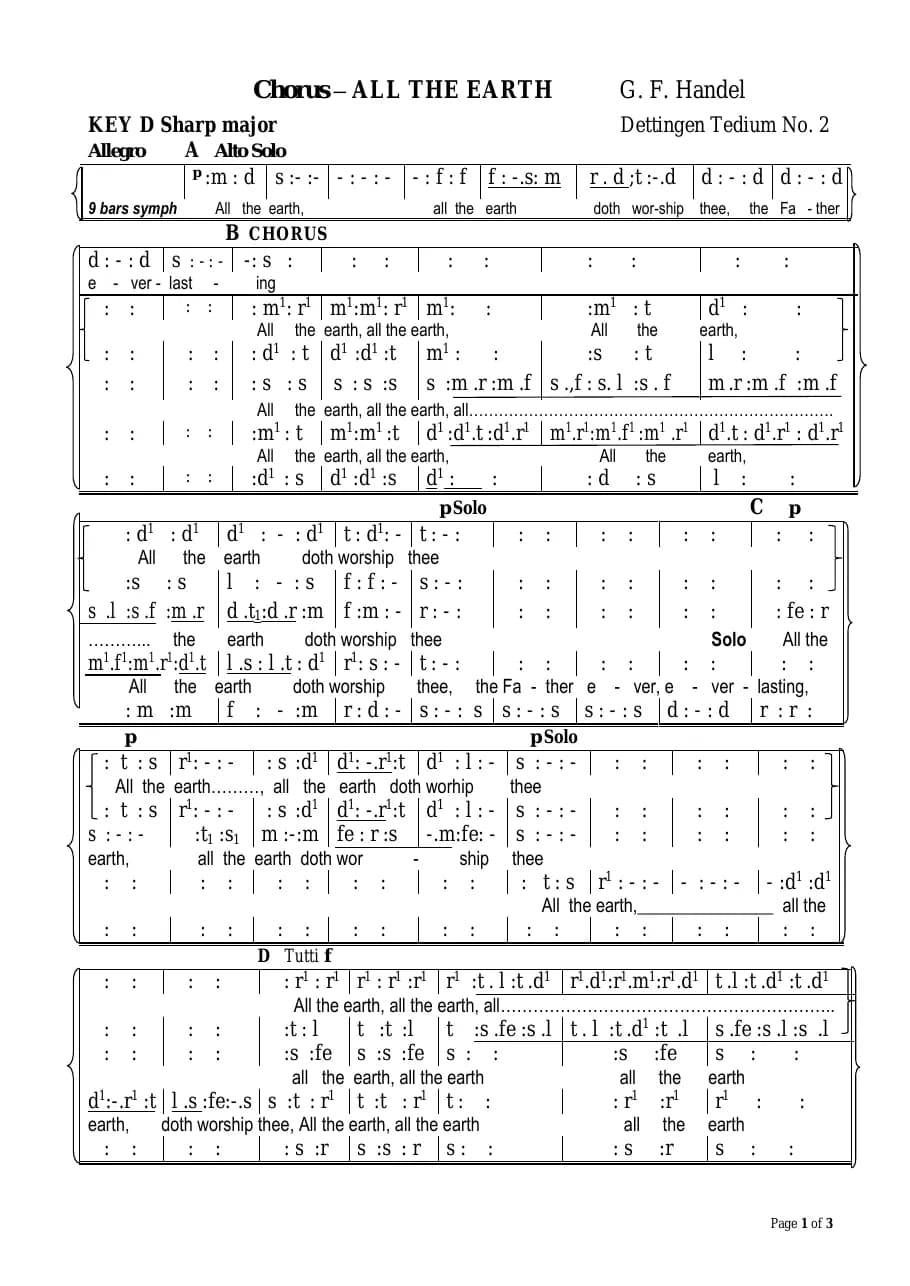All the Earth from Dettingen Tedium — first page