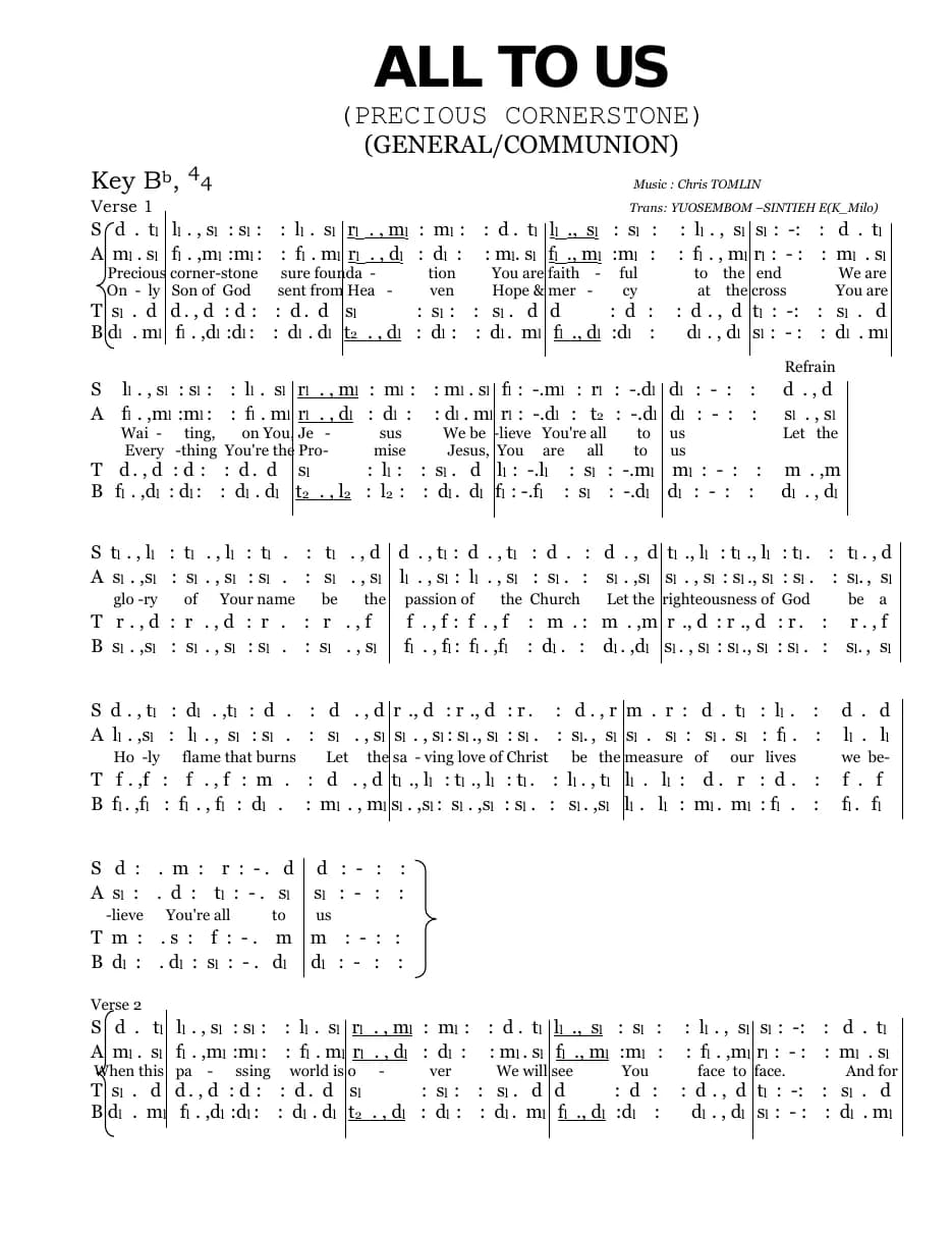 All to Us — first page