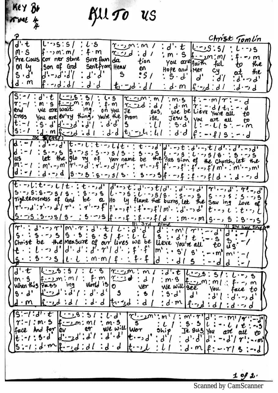 All to Us — first page