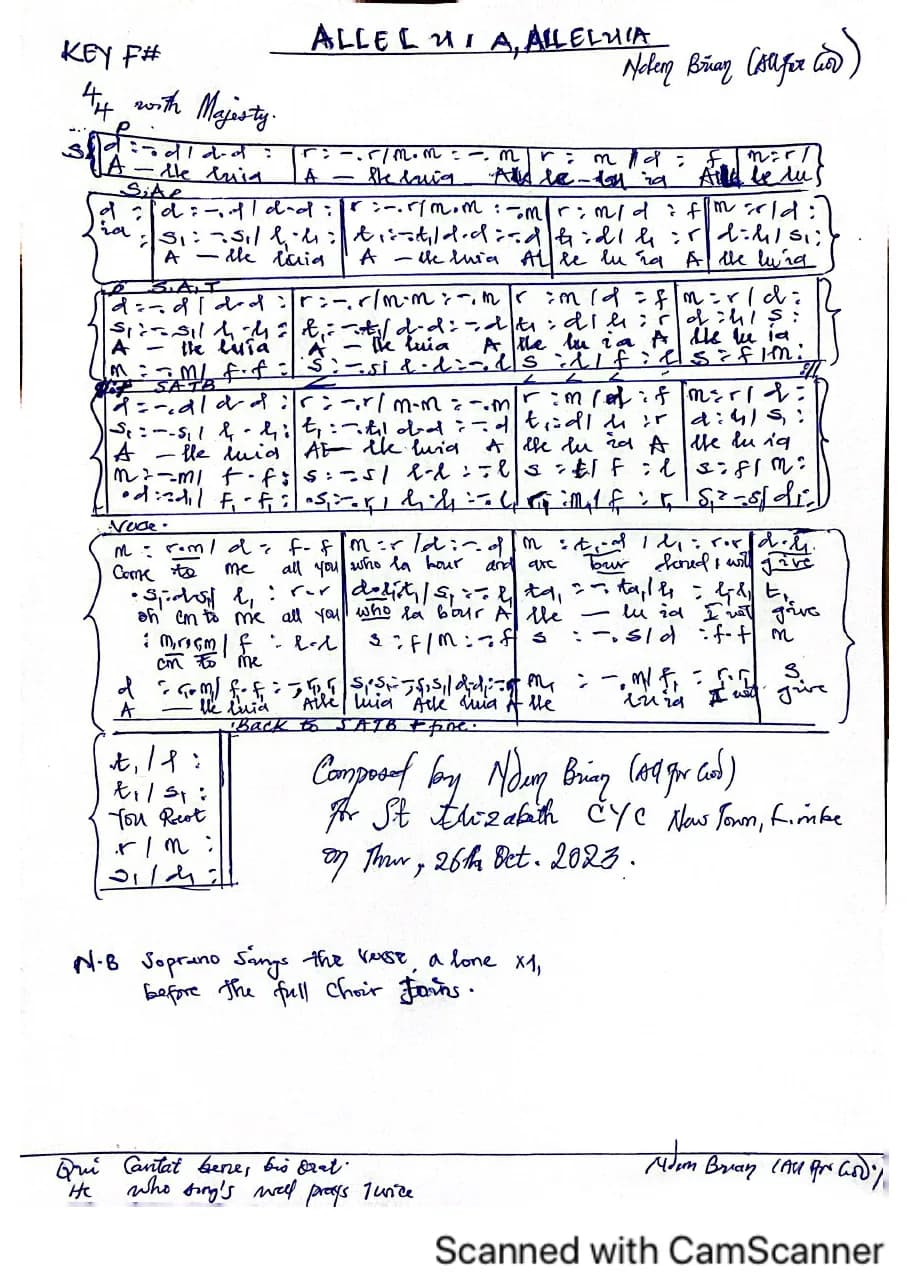 Alleluia Alleluia — first page