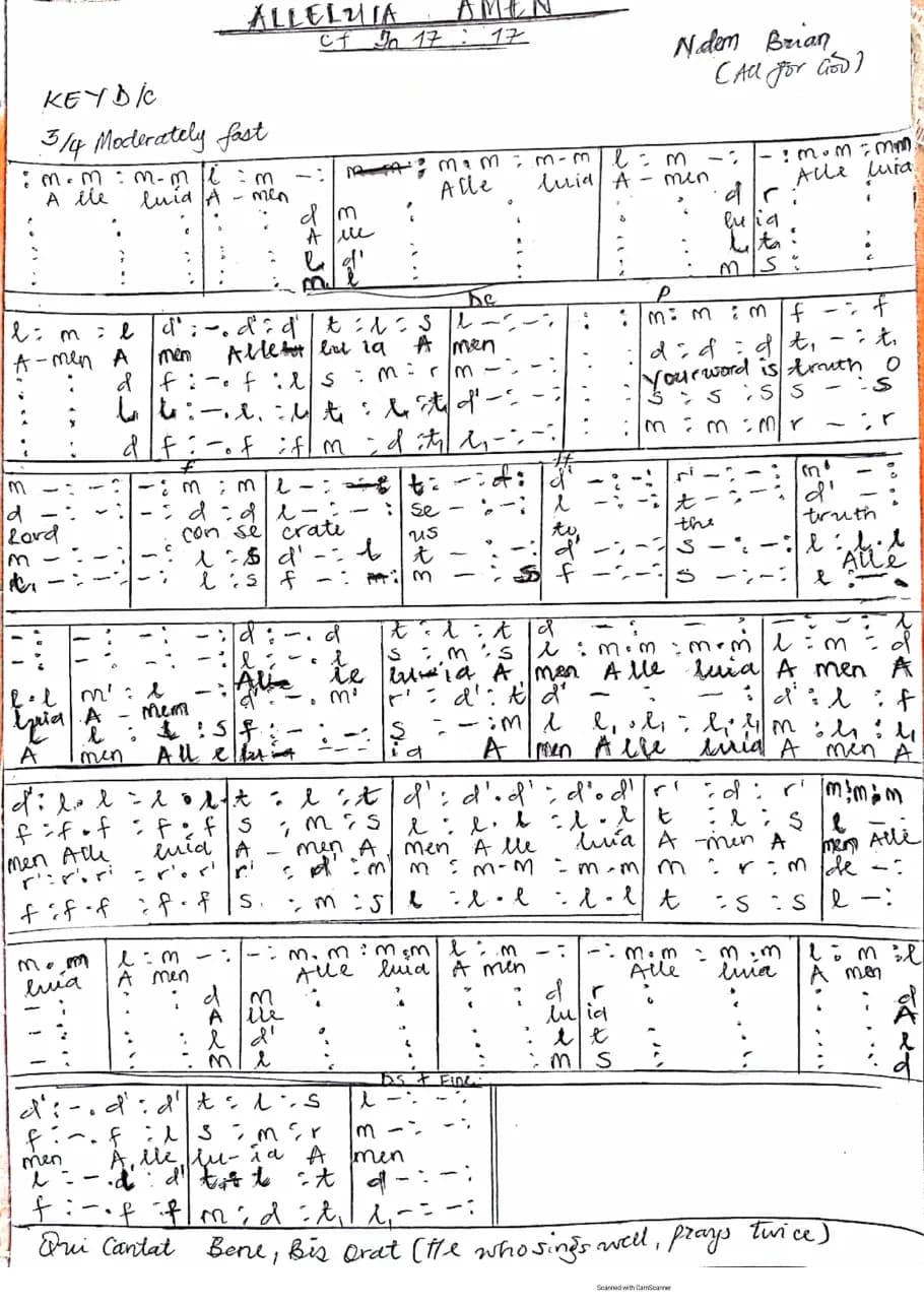 Alleluia Amen — first page