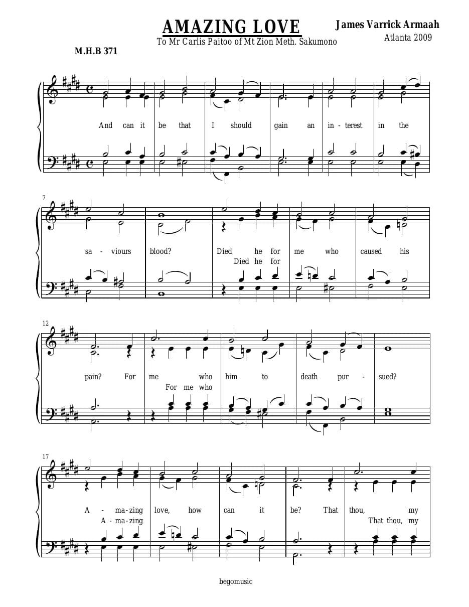 Amazing Love — first page