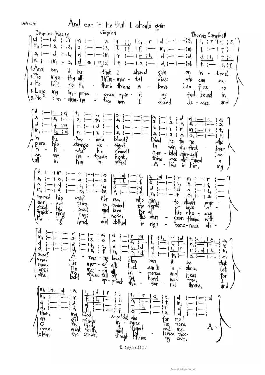 And Can It Be That I Should Gain — first page