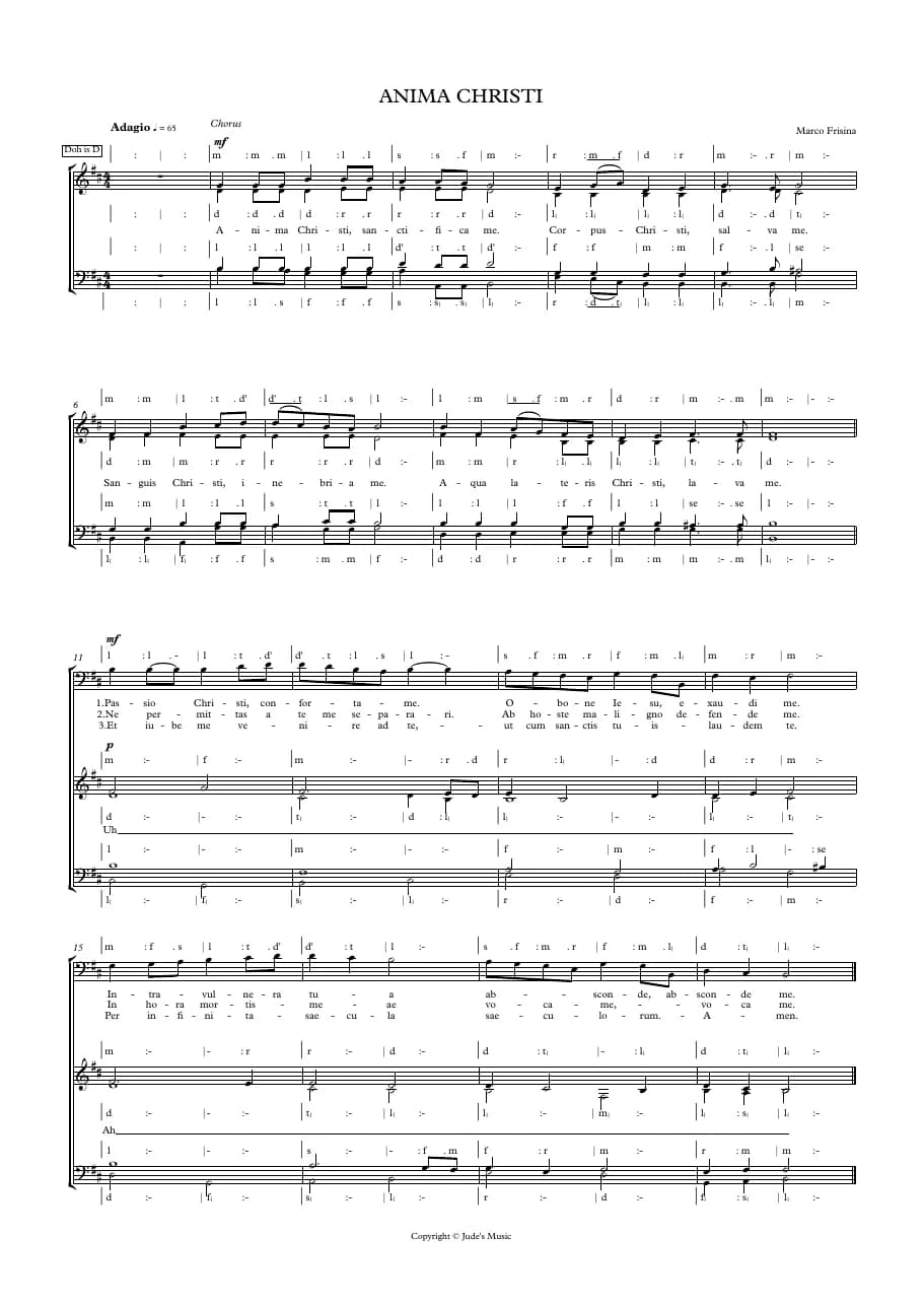 Anima Christi — first page