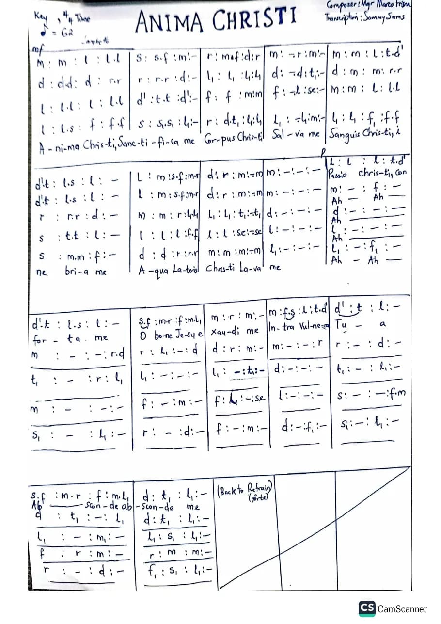 Anima Christi - Mgr Marco Frisina — first page