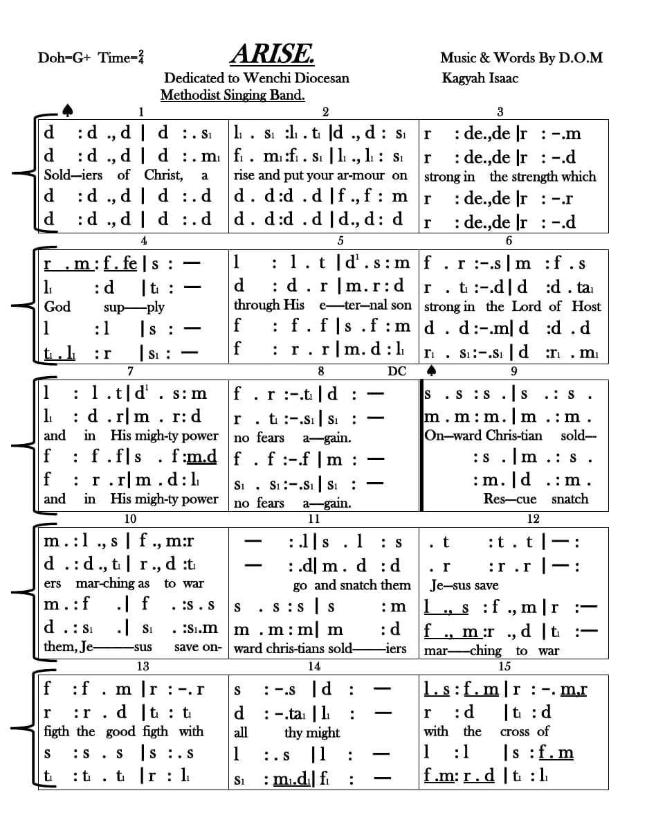 Arise — first page