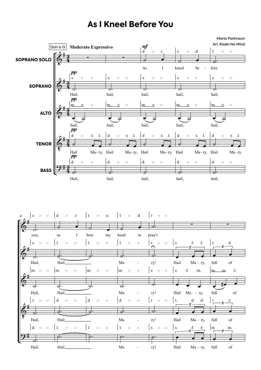 As I Kneel Before You — first page