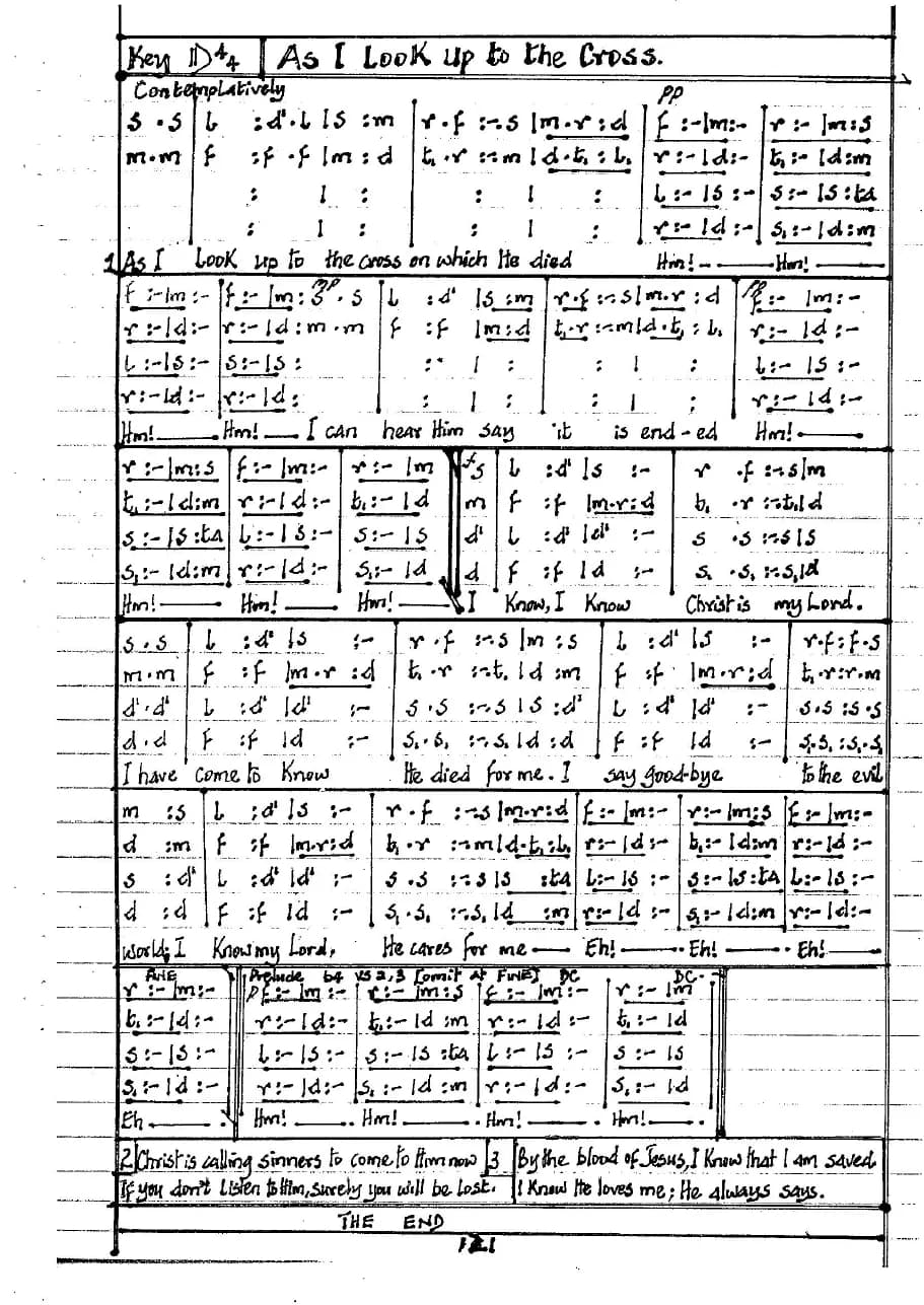 As I Look unto the Cross — first page