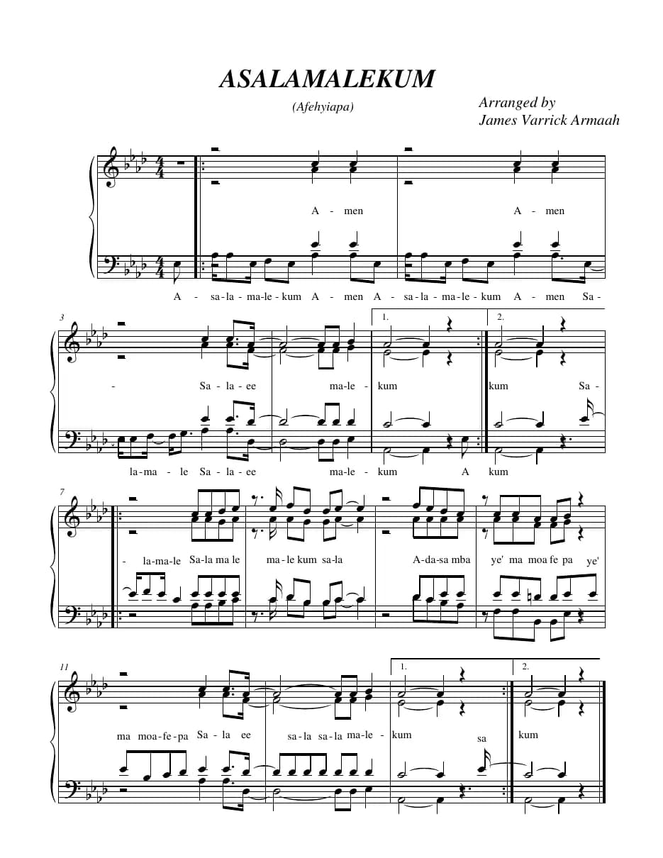 Asalamalekum — first page