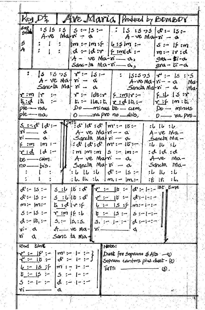 Ave Maria — first page