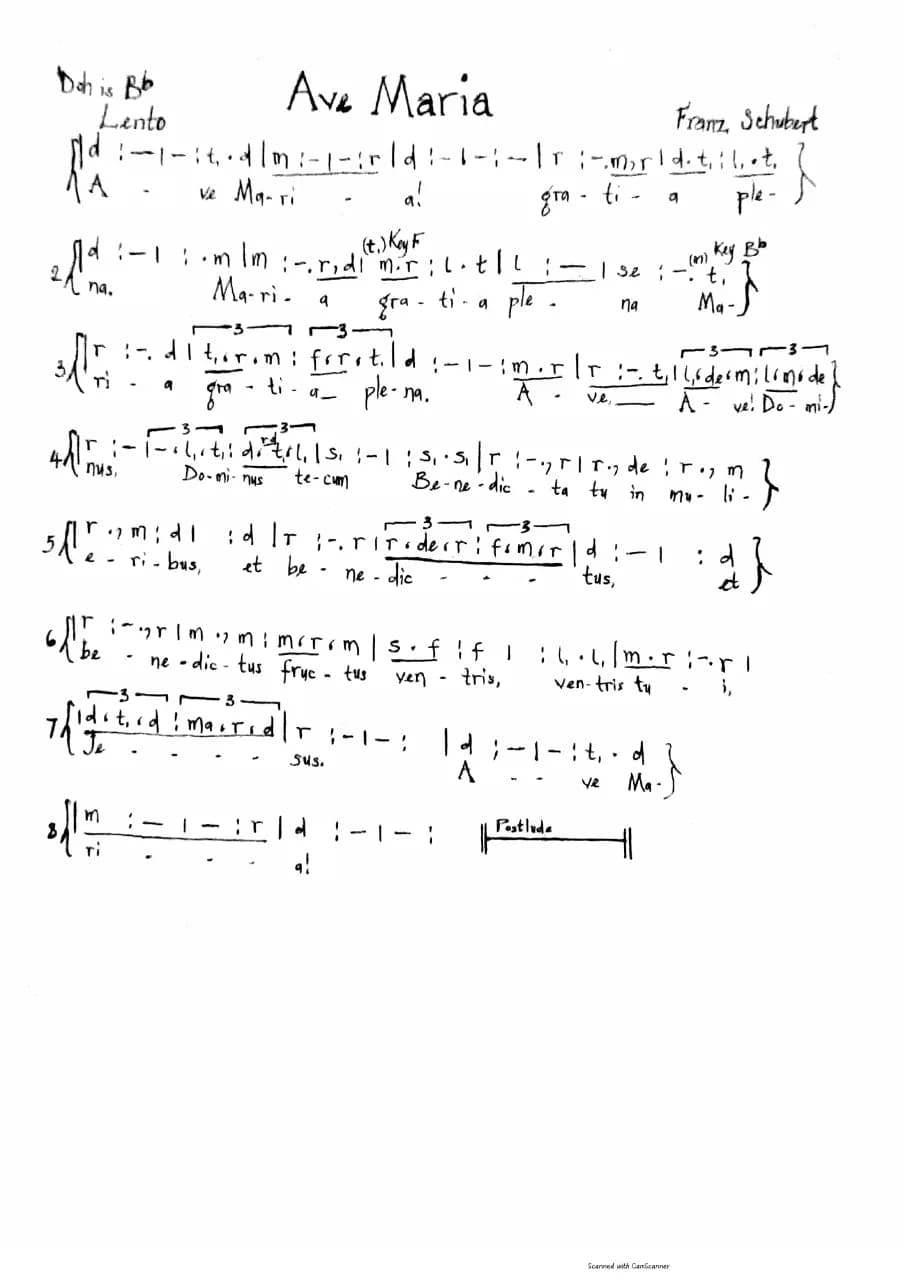 Ave Maria - Schubert — first page