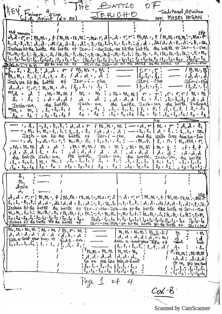 Battle of Jericho — first page