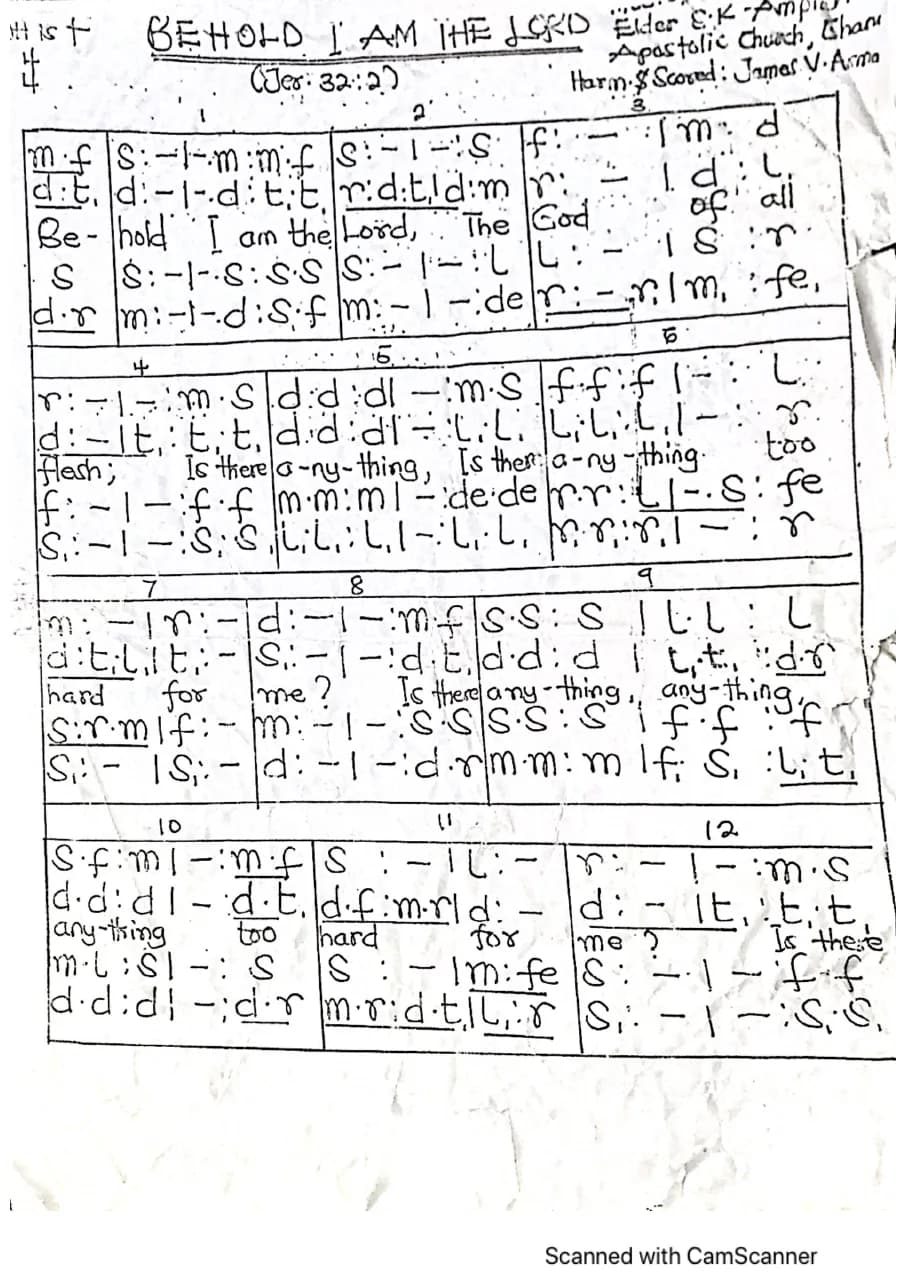 Behold I Am the Lord — first page