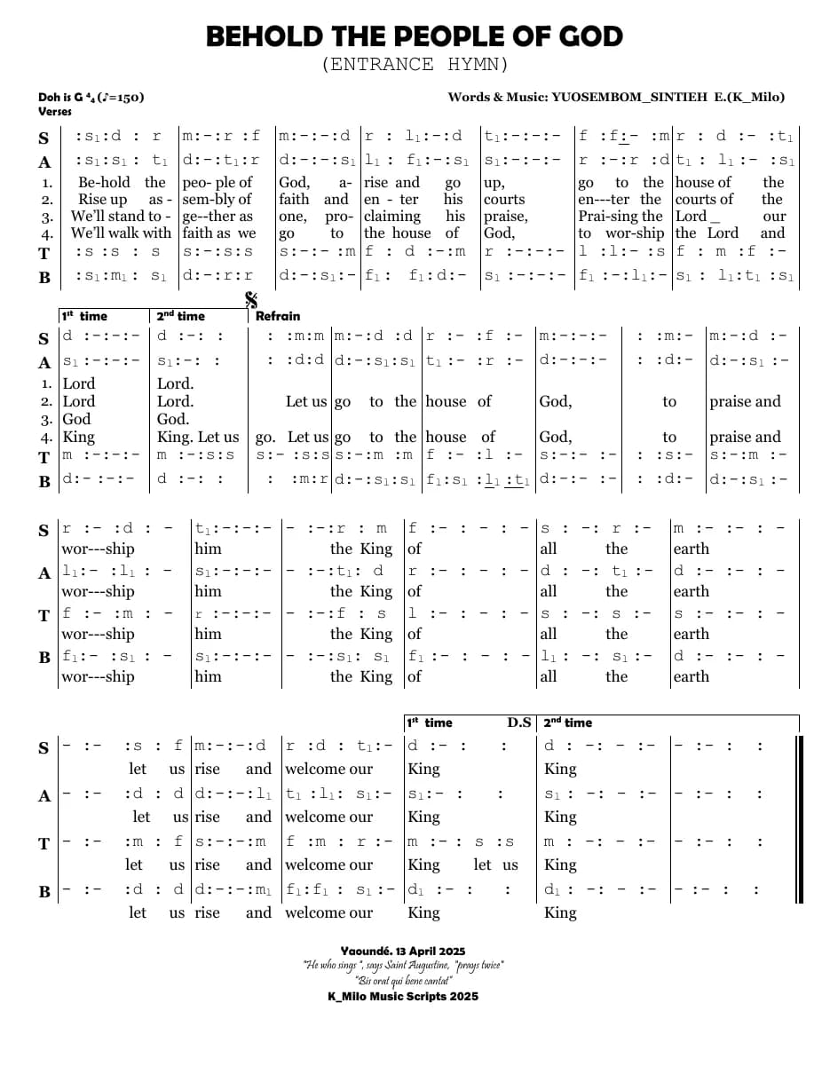Behold the People of God V — first page