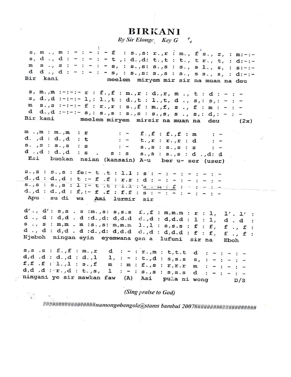 Birkani — first page