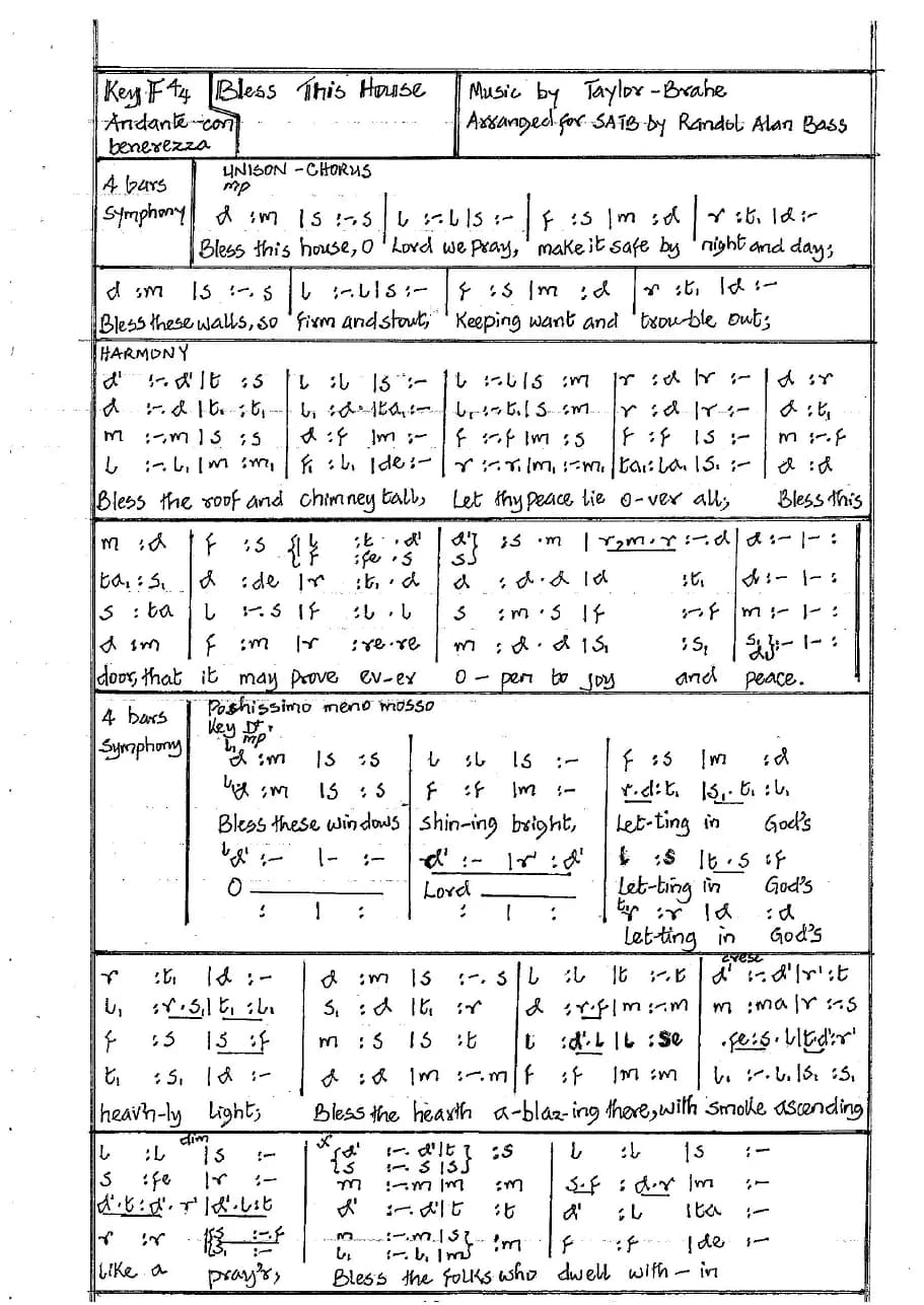 Bless This House — first page
