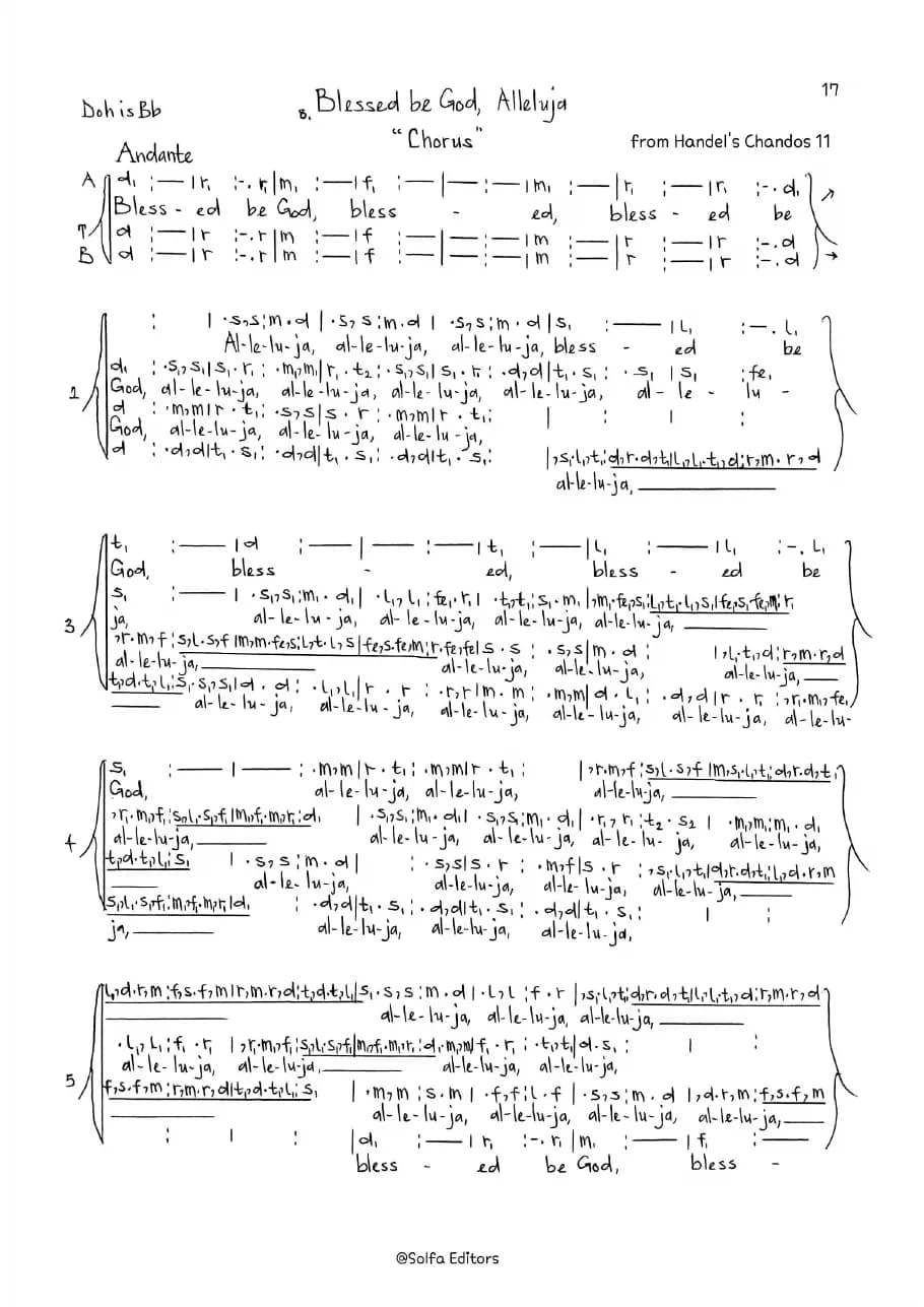 Blessed Be God - Handel — first page