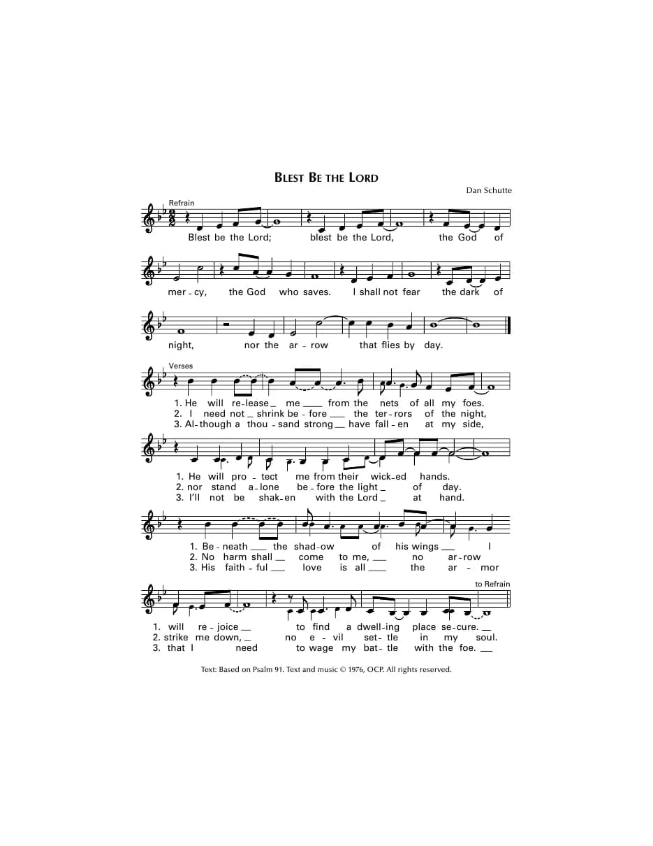 Blest Be the Lord — first page