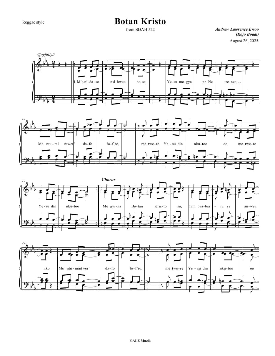 Botan Kristo - Ale — first page