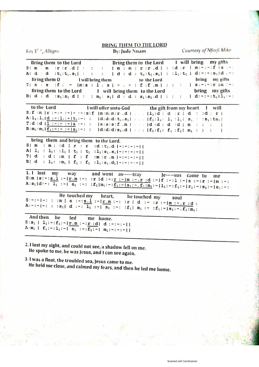 Bring Them to the Lord — first page
