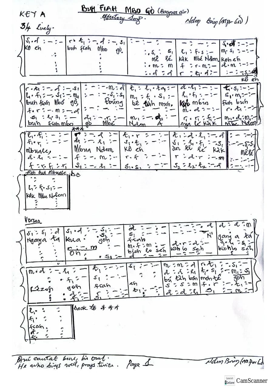 Buh Fiah Mbo Gô — first page