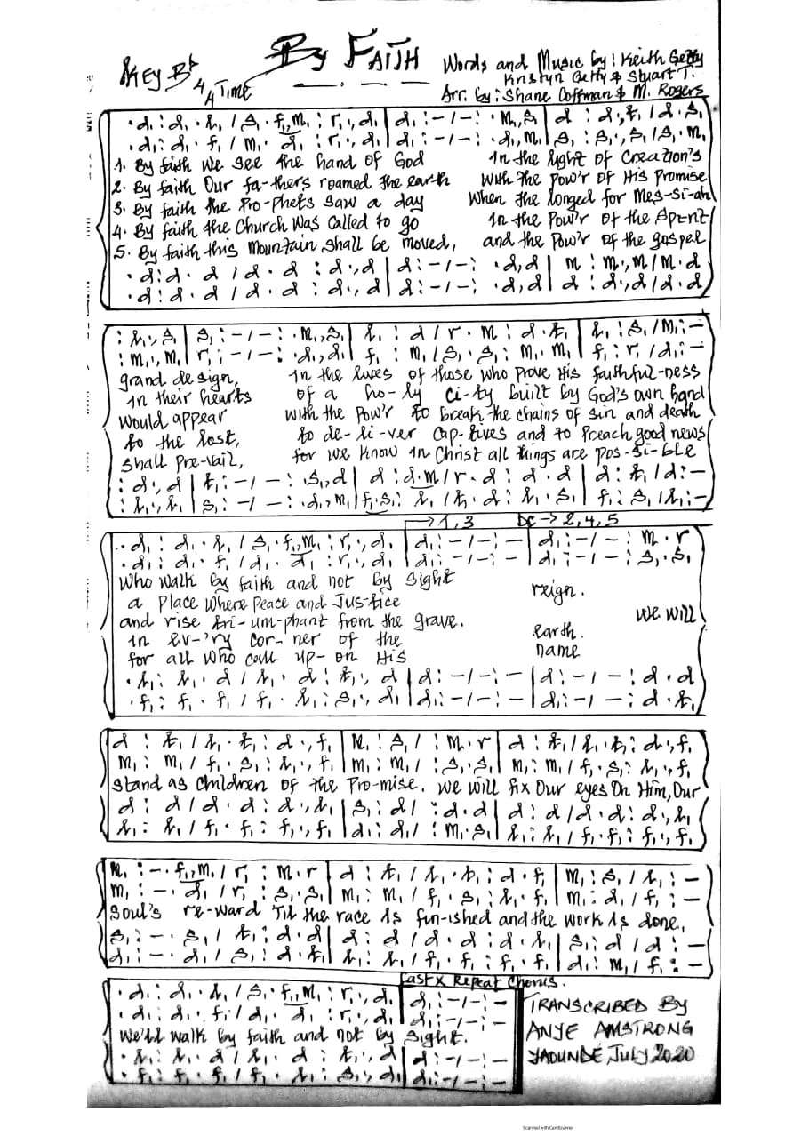 By Faith by Praise and Harmony — first page