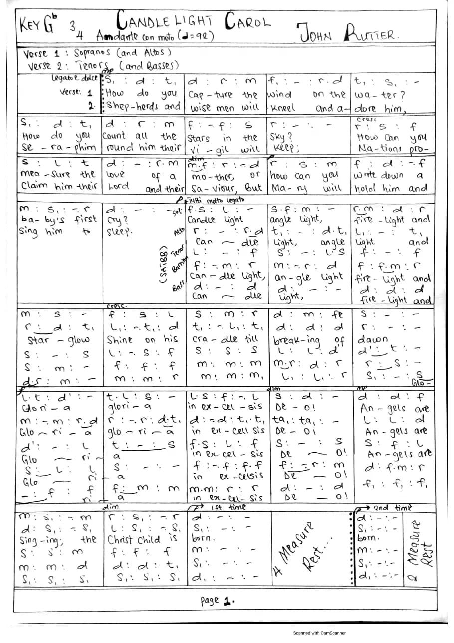 Candlelight Carol — first page