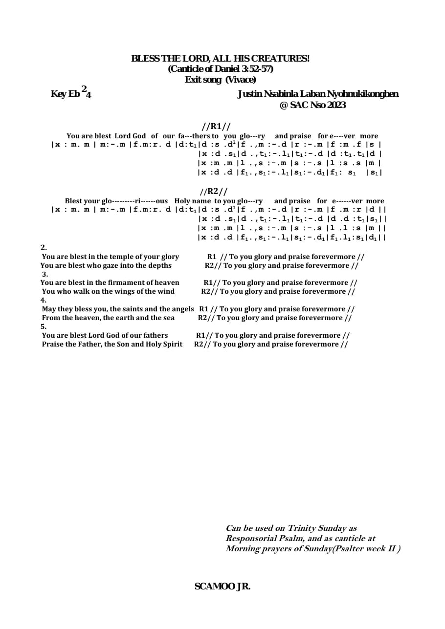Canticle of Daniel — first page