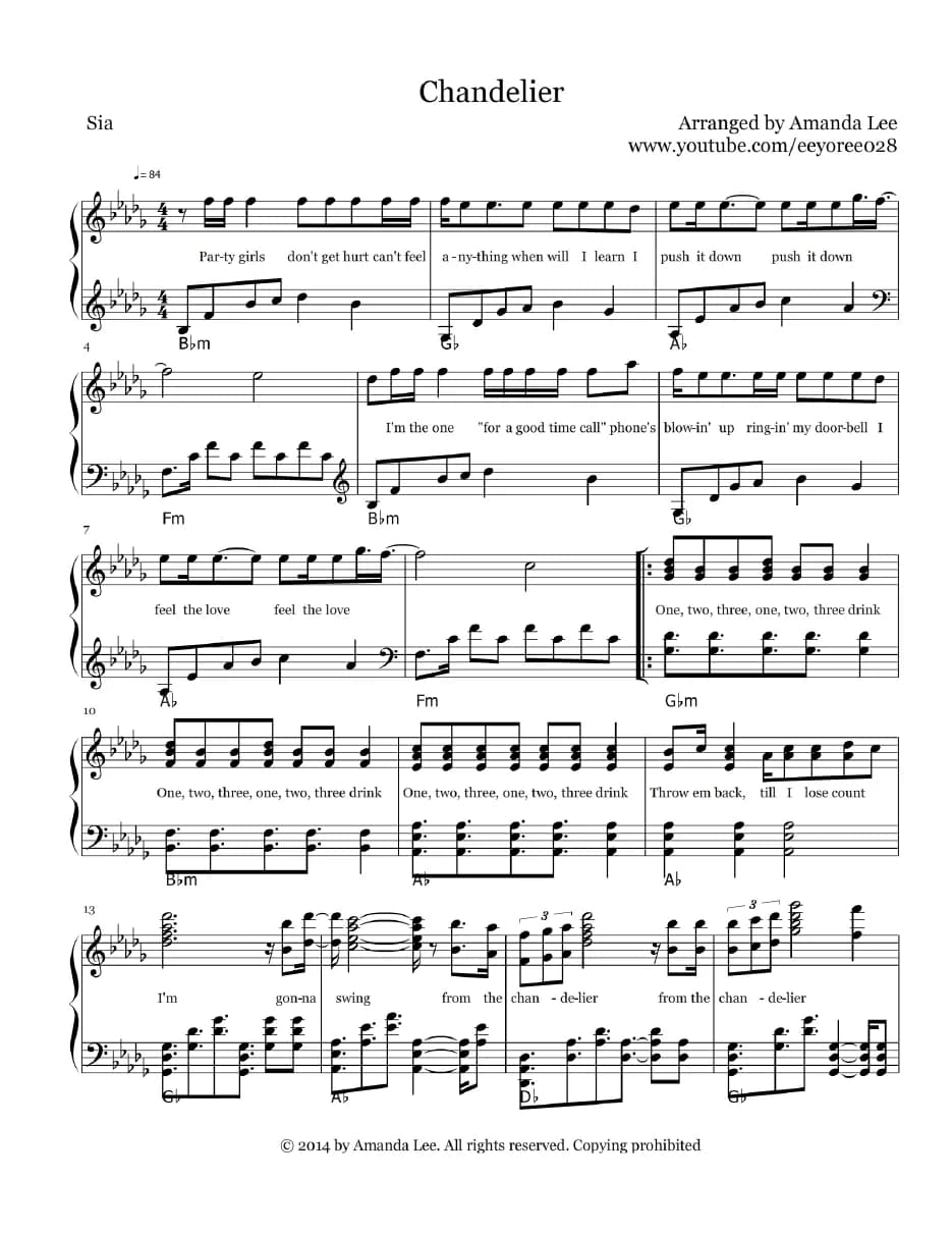 Chandelier — first page