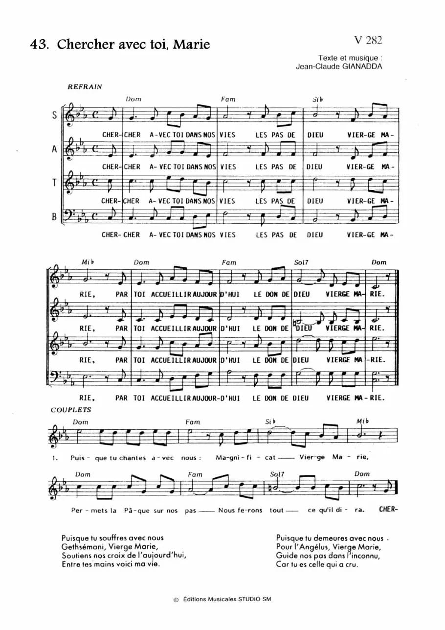 Chercher Avec Toi, Marie — first page