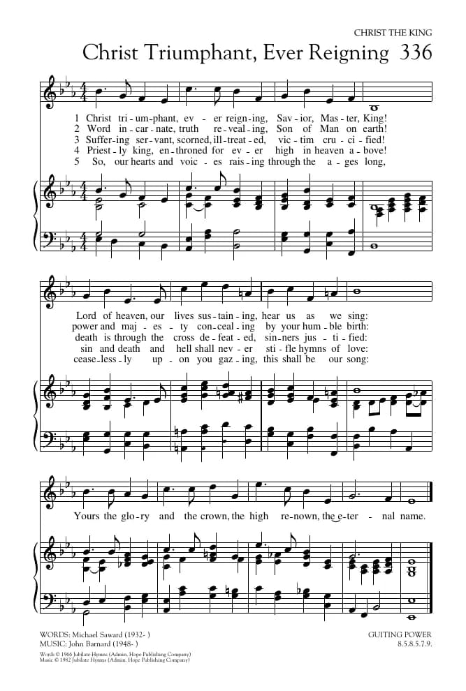 Christ Triumphant, Ever Reigning — first page