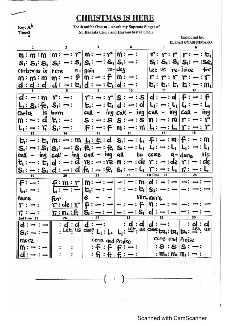 Christmas Is Here — first page