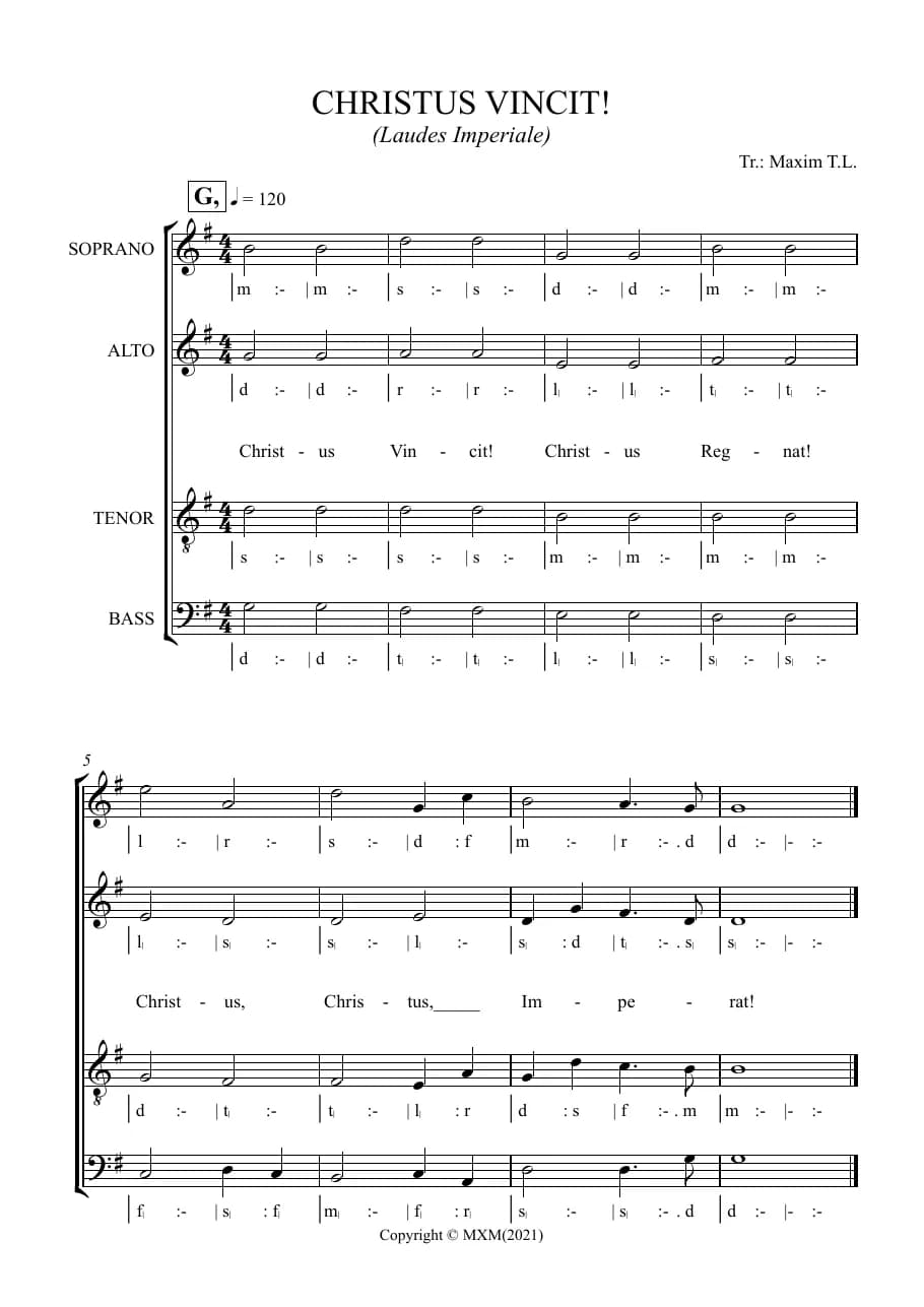 Christus Vincit! — first page