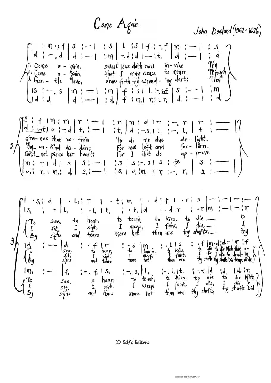 Come Again - Download — first page
