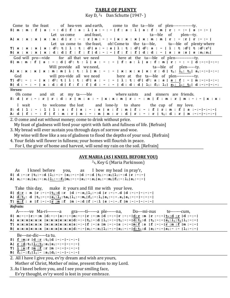 Come to the Feast — first page