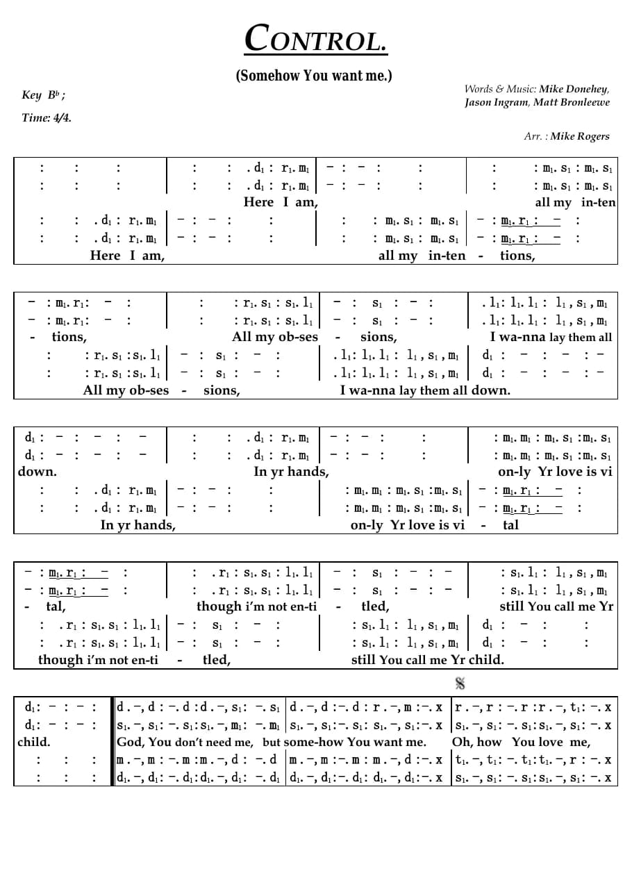 Control Final — first page