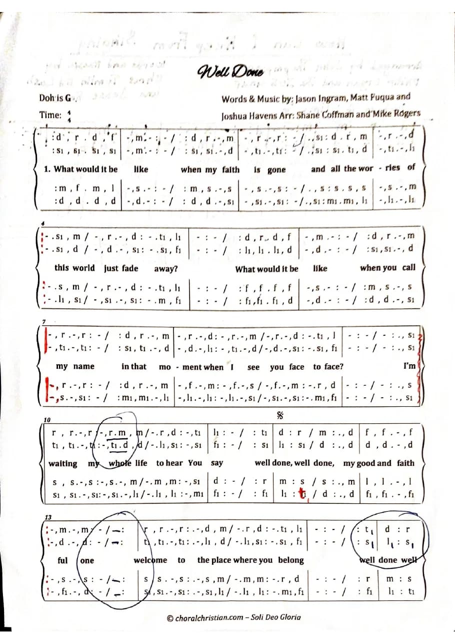 Corrections Well Done — first page