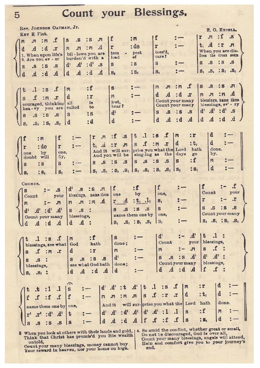 Count Your Blessings — first page