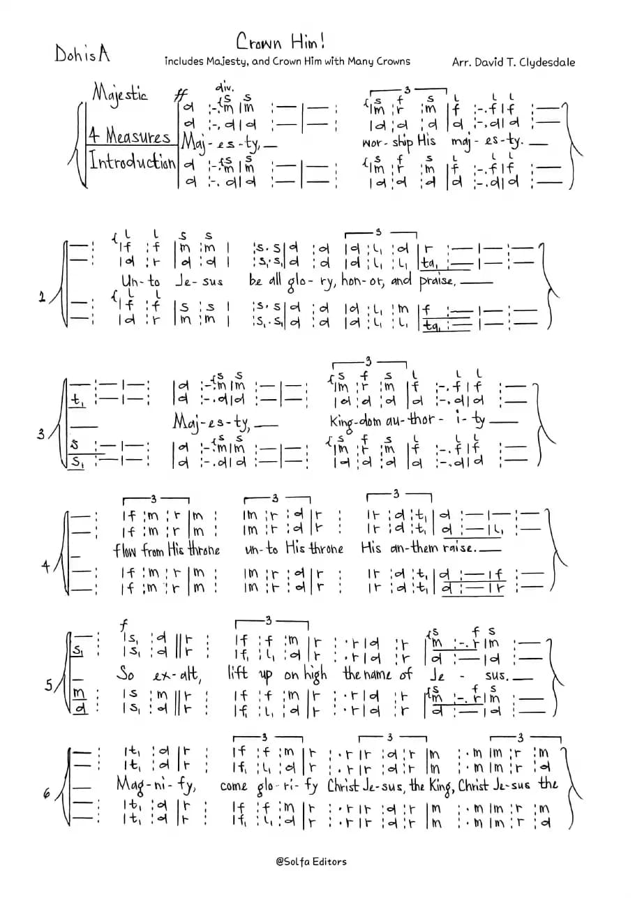 Crown Him - Medley — first page